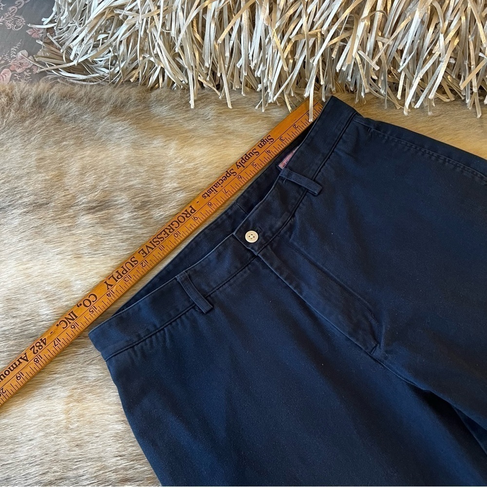 VINYARD VINES Navy Blue Club Pant Slacks 34 x 32 Flat Front 100% Cotton Twill - Picture 6 of 9
